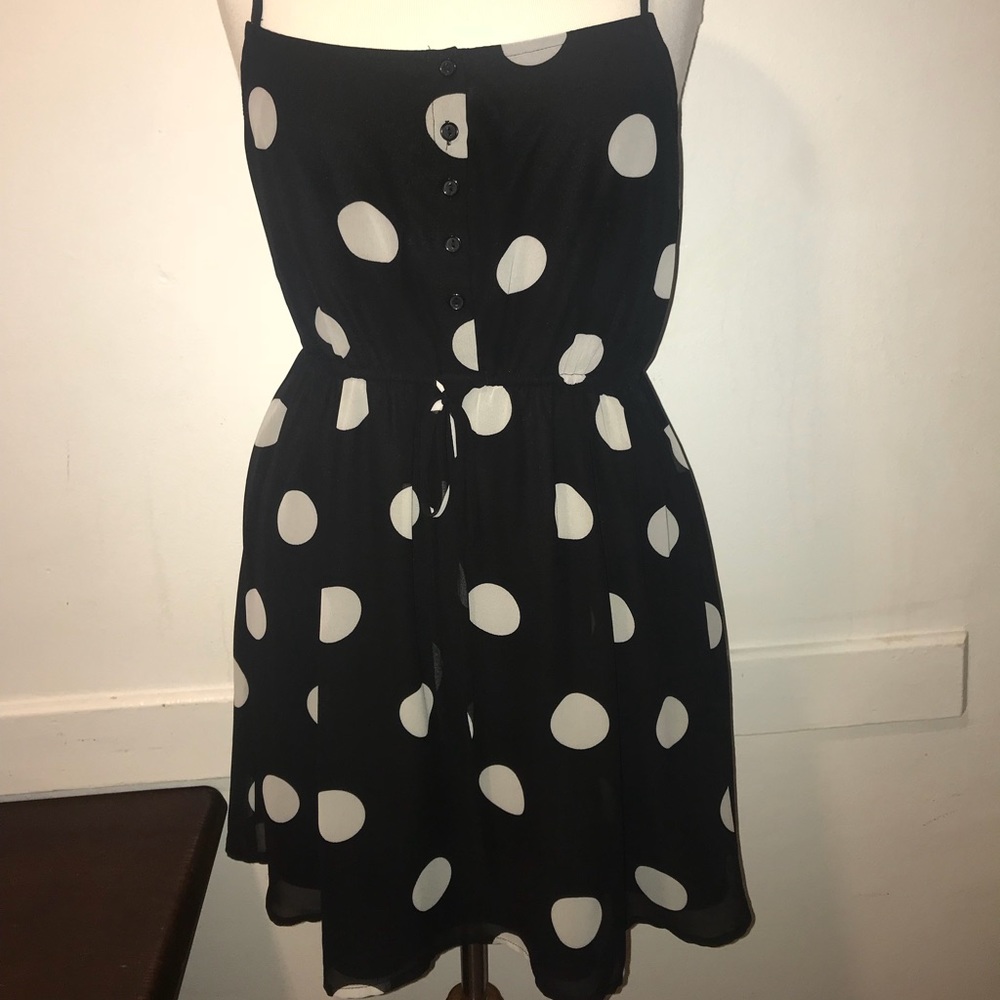Black and white polka dot dress NWT